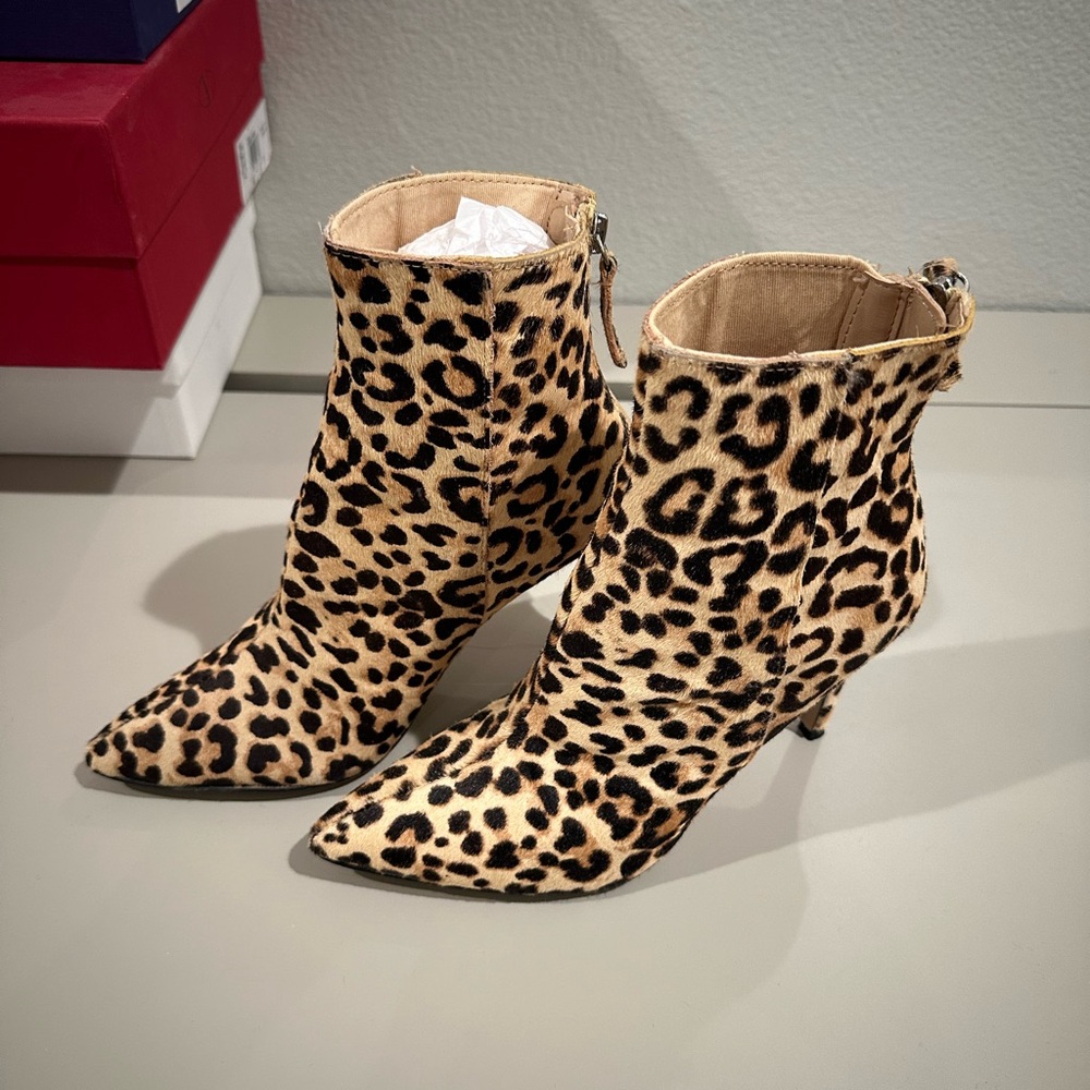 Steve Madden Leopard Print Ankle Boots
